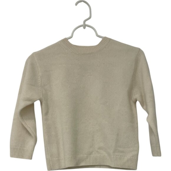 Zara Girls Cashmere Sweater Size 5 6 116cm Cream Ivory Wool Long Sleeve NWOT - Picture 1 of 7